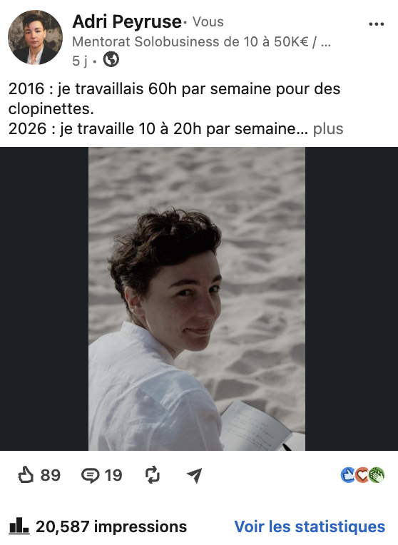Mon dernier post LinkedIn